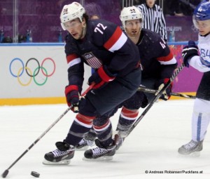 Olympic Winter Games 2014  Sochi - Bronze Medal Game FIN - USA Justin Faulk #72© Andreas Robanser/Puckfans.at 