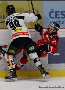 HC Orli Znojmo - Dornbirner EC Dominic Haberl #90, Adam Raska #66 Nevoga Arena Zimní Stadion, Znojmo ©Puckfans.at/Andreas Robanser