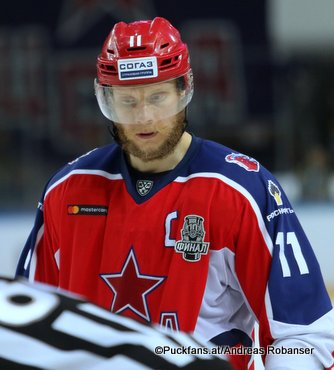 Gagarin Cup Finale 2018 Sergei Andronov #11, CSKA Moskau © Puckfans.at/Andreas Robanser